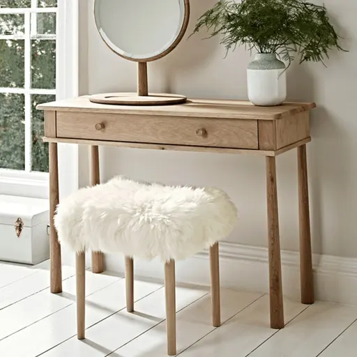 Wood Factory John Scandinavian Style Oak Wood Console Table #1