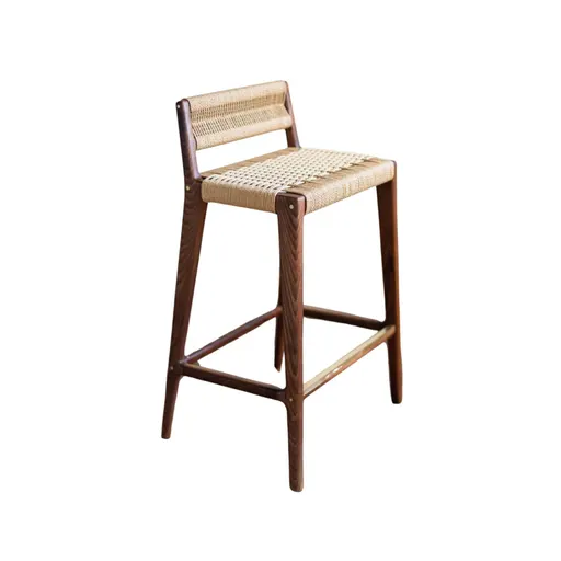 Wood Factory Luther Solid Wood Bar Chair #02